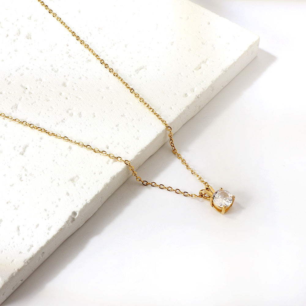 Collar Piedra Eterna con fusión en Oro 18K