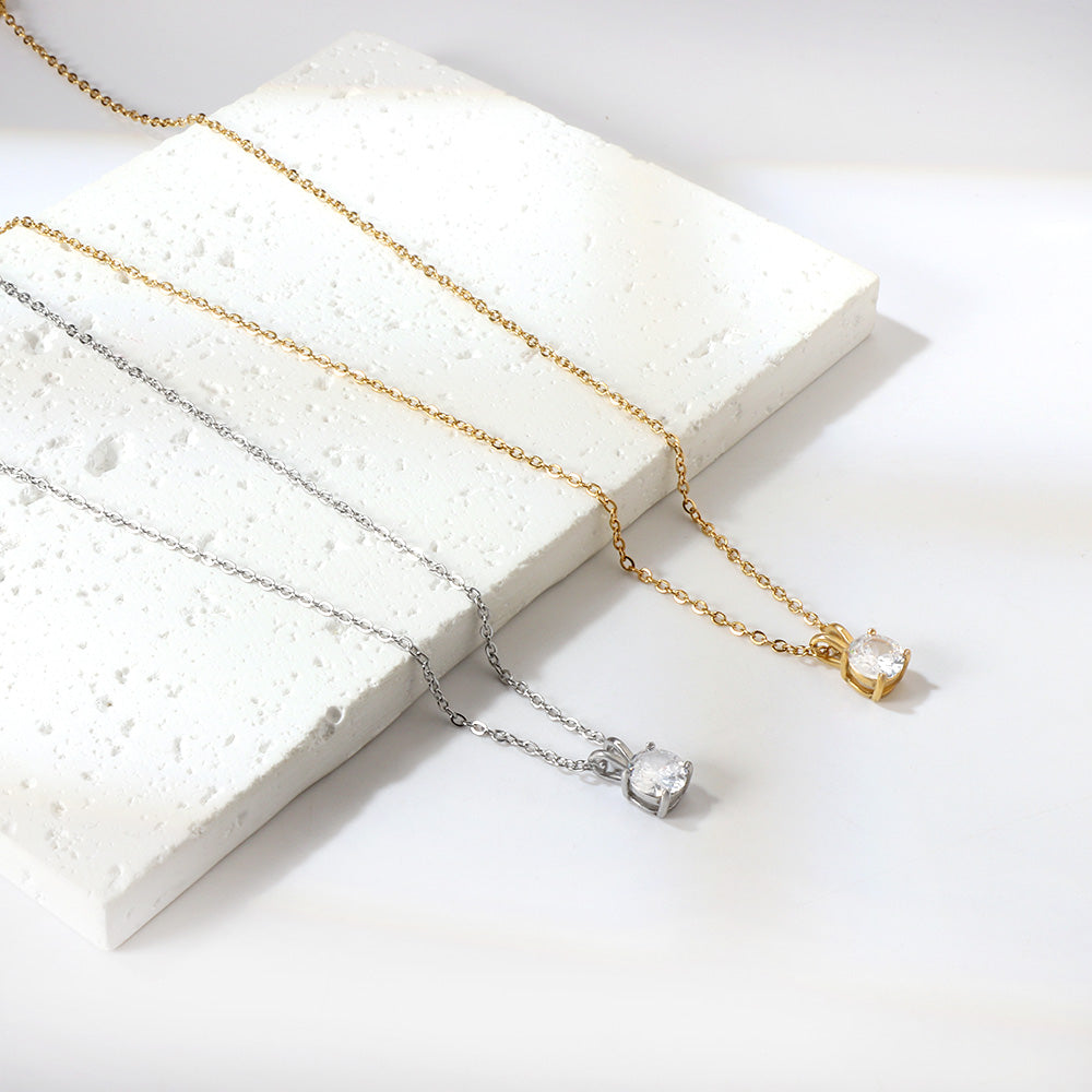 Collar Piedra Eterna con fusión en Oro 18K