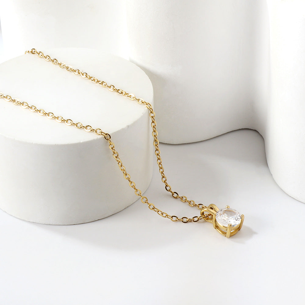 Collar Piedra Eterna con fusión en Oro 18K