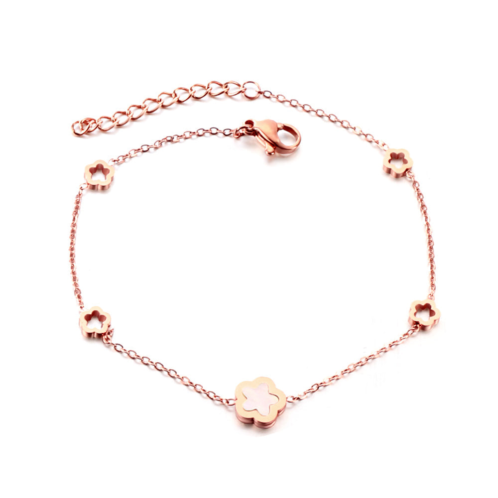 Pulsera Peach Blossom con fusión en Oro 18K