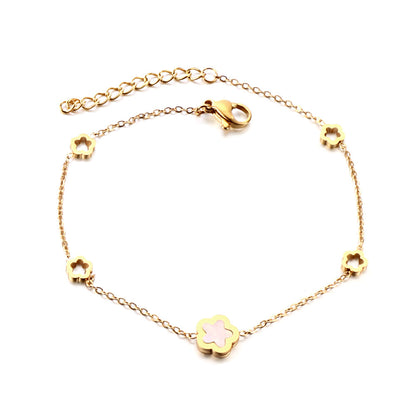 Pulsera Peach Blossom con fusión en Oro 18K