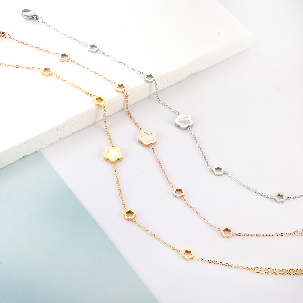 Pulsera Peach Blossom con fusión en Oro 18K