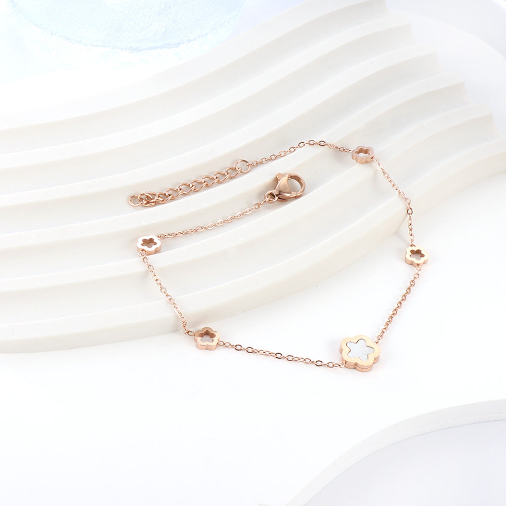 Pulsera Peach Blossom con fusión en Oro 18K