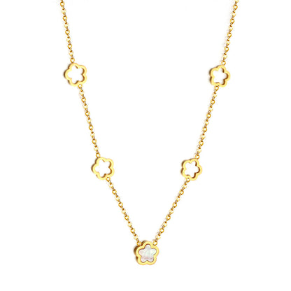 Collar Peach Blossom con fusión en Oro 18K