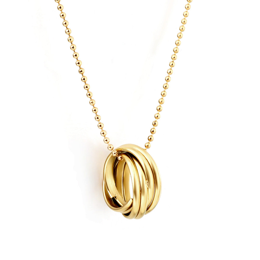 Collar Mixed Circles con fusión en Oro 18K