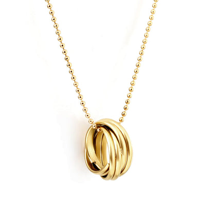 Collar Mixed Circles con fusión en Oro 18K