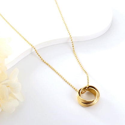 Collar Mixed Circles con fusión en Oro 18K