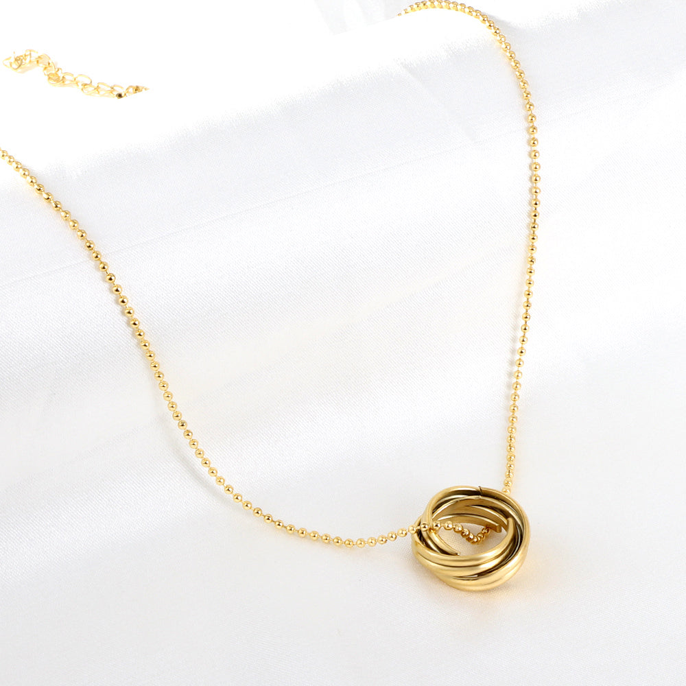 Collar Mixed Circles con fusión en Oro 18K