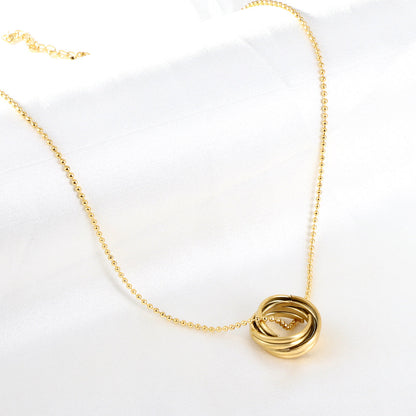 Collar Mixed Circles con fusión en Oro 18K