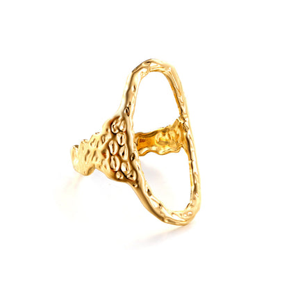 Anillo Oval Shape 18K con fusión en Oro 18K