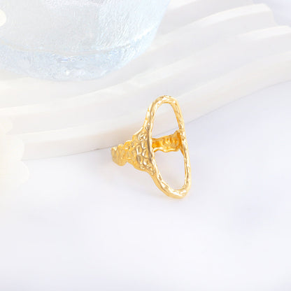 Anillo Oval Shape 18K con fusión en Oro 18K