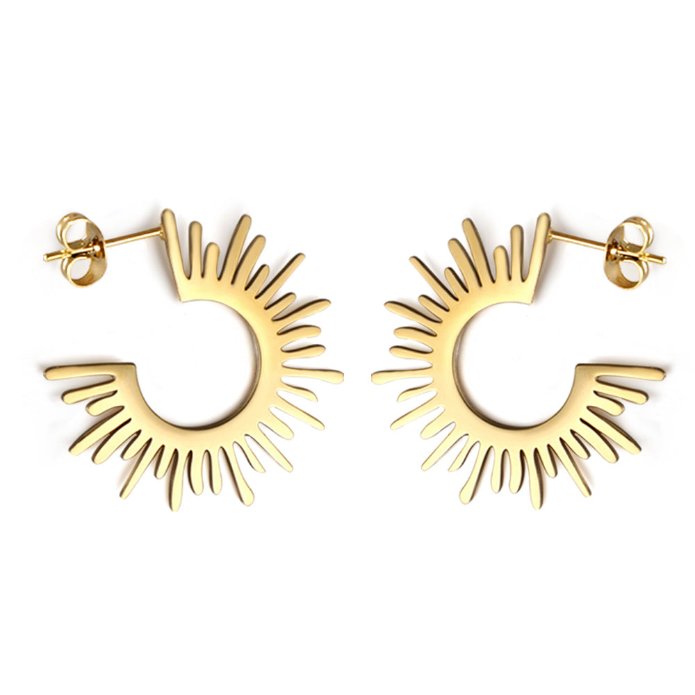Pendientes C-Fall Golden Sense con fusión en Oro 18K