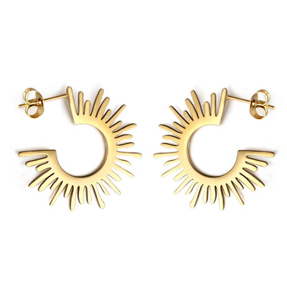 Pendientes C-Fall Golden Sense con fusión en Oro 18K
