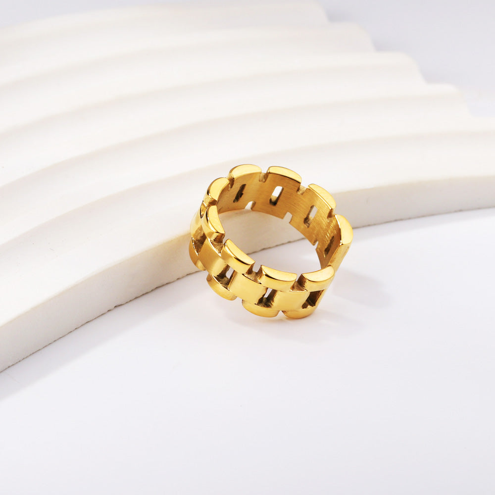 Anillo Watch Bracelet con fusión en Oro 18K