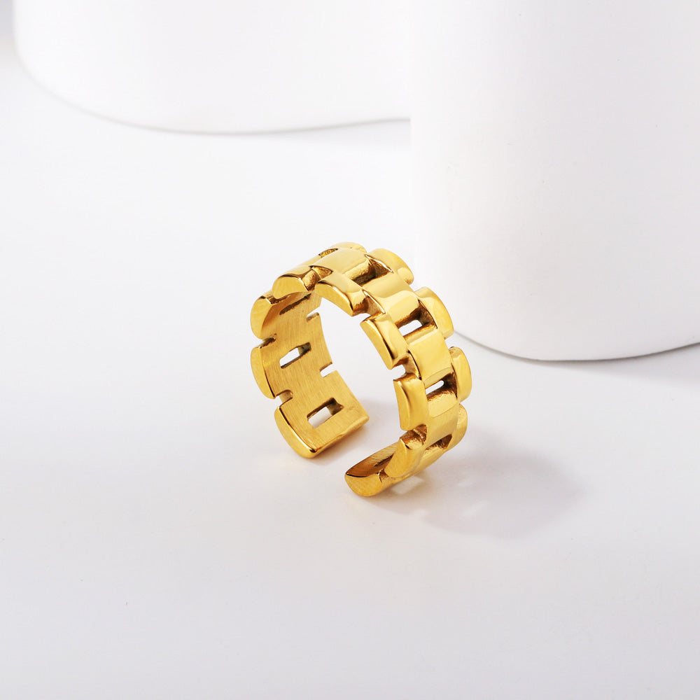 Anillo Watch Bracelet con fusión en Oro 18K
