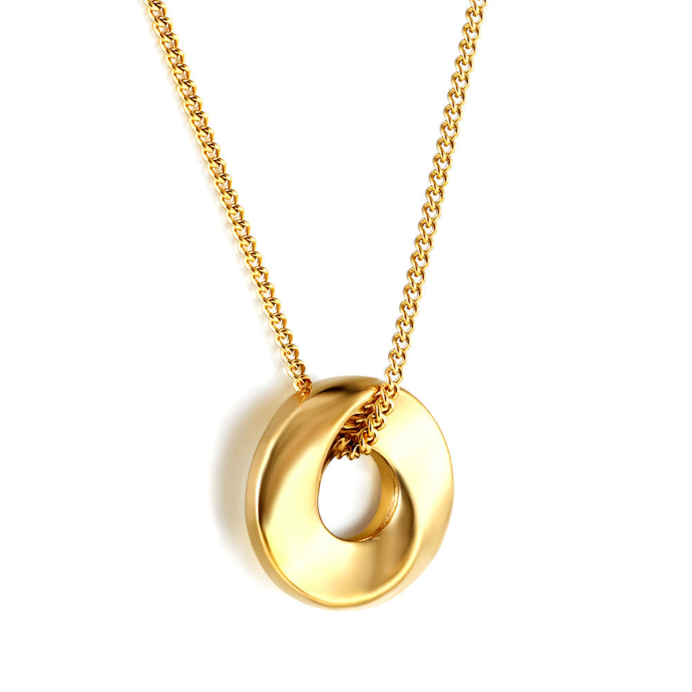 Collar Mobius Circle con fusión en Oro 18K