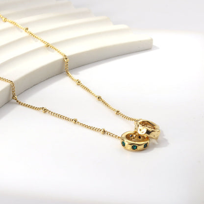 Collar Triple Irregular con fusión en Oro 18K