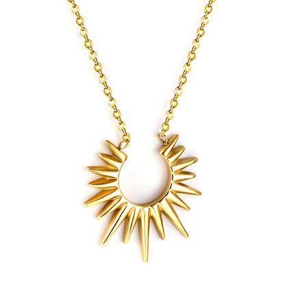 Collar Irregular Half Circle con fusión en Oro 18K