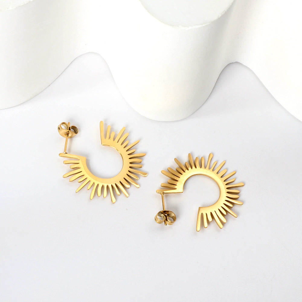 Pendientes C-Fall Golden Sense con fusión en Oro 18K