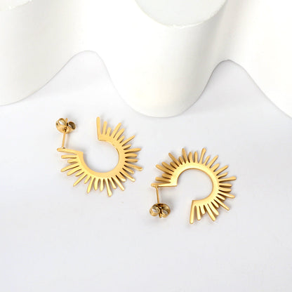 Pendientes C-Fall Golden Sense con fusión en Oro 18K