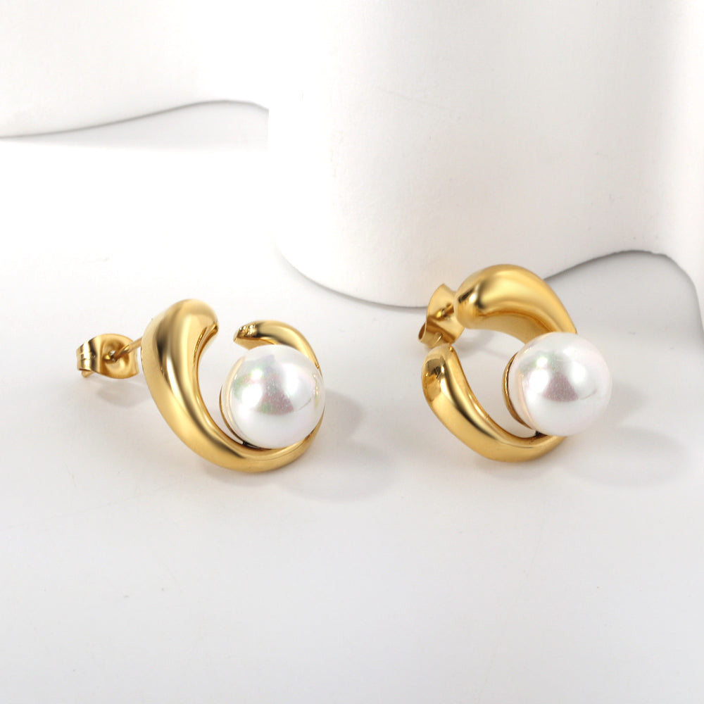 Pendientes Snake Gold Essence con fusión en Oro 18K