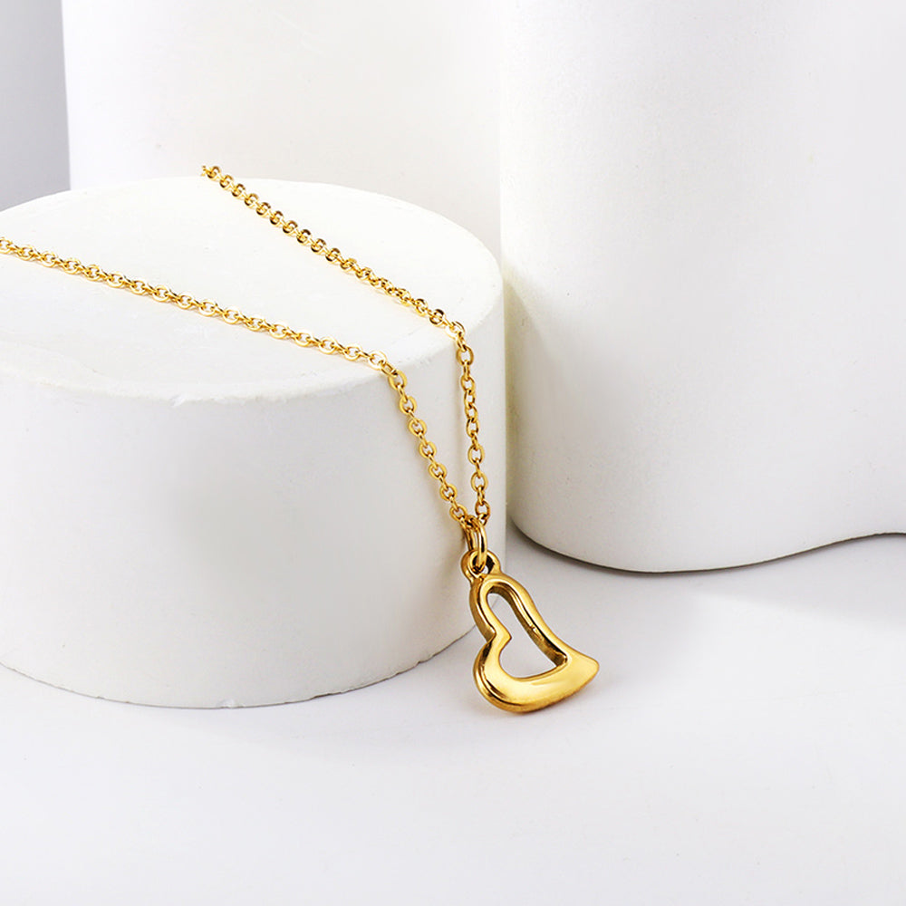 Collar Crooked Heart Soul con fusión en Oro 18K