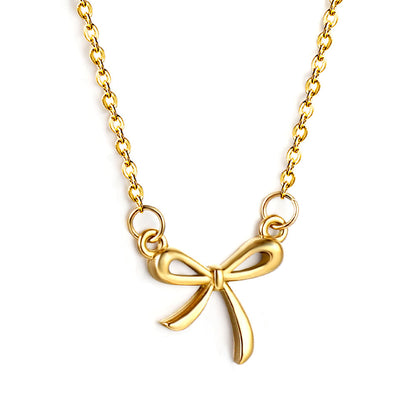 Collar Bow Golden Ribbon con fusión en Oro 18K