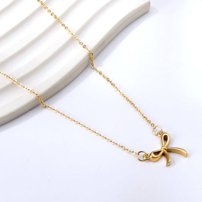 Collar Bow Golden Ribbon con fusión en Oro 18K