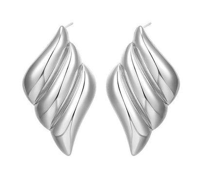 Pendientes Triple Wing con fusión en Oro 18K