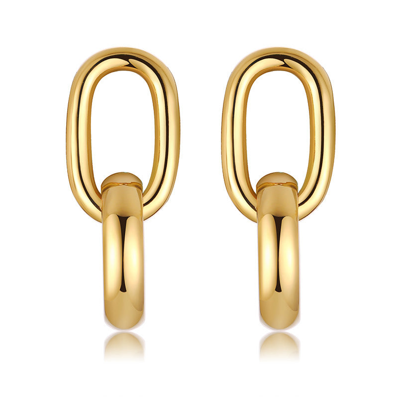 Pendientes Infinite Link con fusión en Oro 18K
