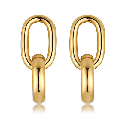 Pendientes Infinite Link con fusión en Oro 18K