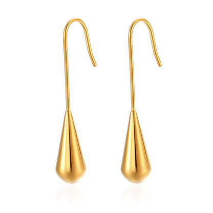 Pendientes Gota Lúa con fusión en Oro 18K