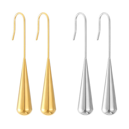 Pendientes Gota Lúa con fusión en Oro 18K