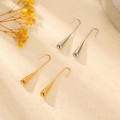 Pendientes Gota Lúa con fusión en Oro 18K