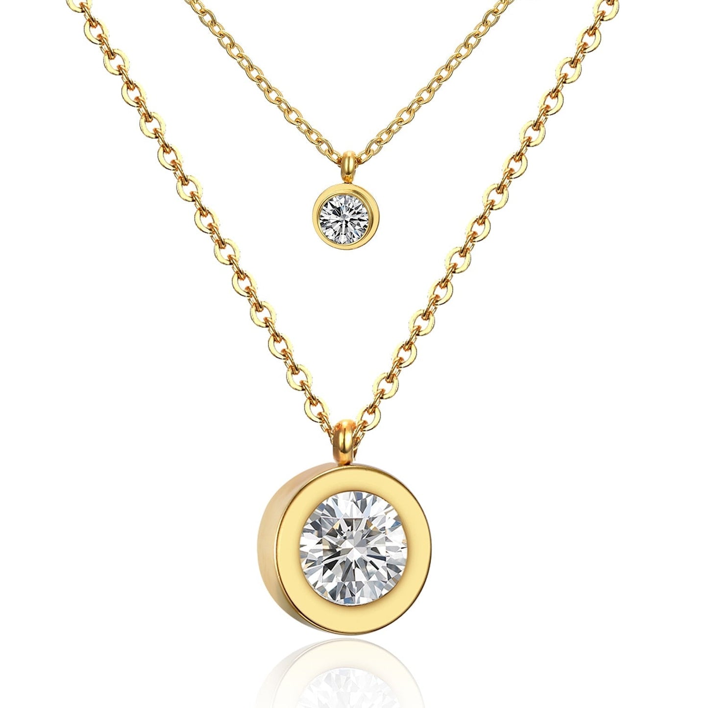 Collar Eternal Glow Layered con fusión en Oro 18K