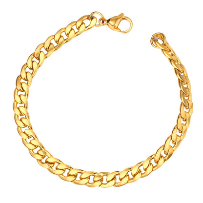 Pulsera Curb Chain con fusión en Oro 18K