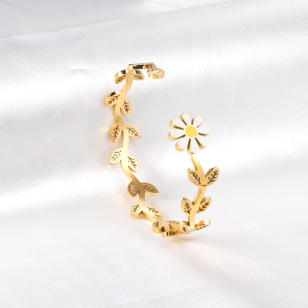 Brazalete Daisy Cuff con fusión en Oro 18K