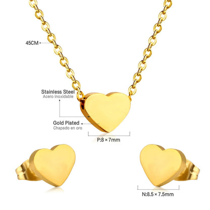 Set Heart Minimal con fusión en Oro 18K