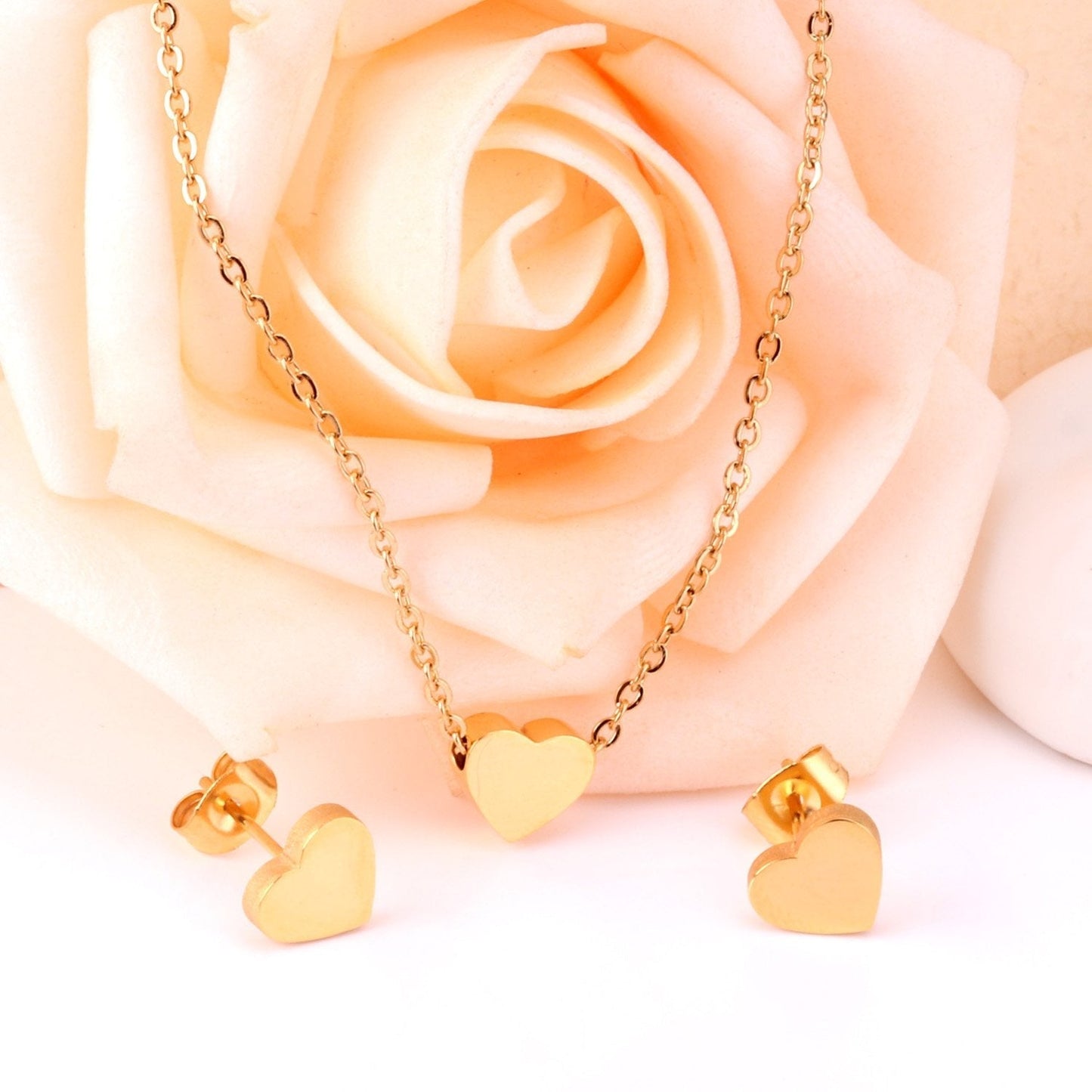 Set Heart Minimal con fusión en Oro 18K