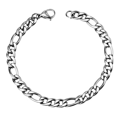 Pulsera Figaro Chain con fusión en Oro 18K