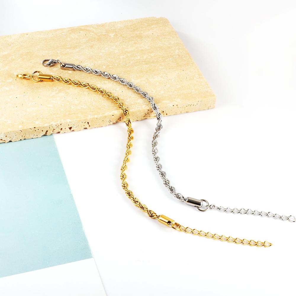 Pulsera Rope Twist con fusión en Oro 18K