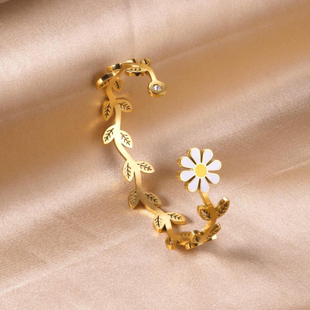 Brazalete Daisy Cuff con fusión en Oro 18K