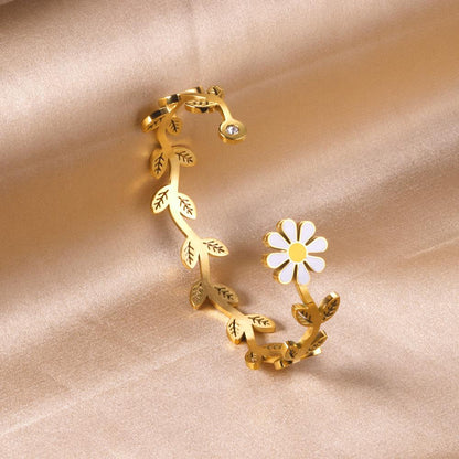 Brazalete Daisy Cuff con fusión en Oro 18K
