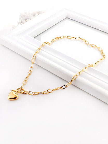 Collar Heart Link Choker